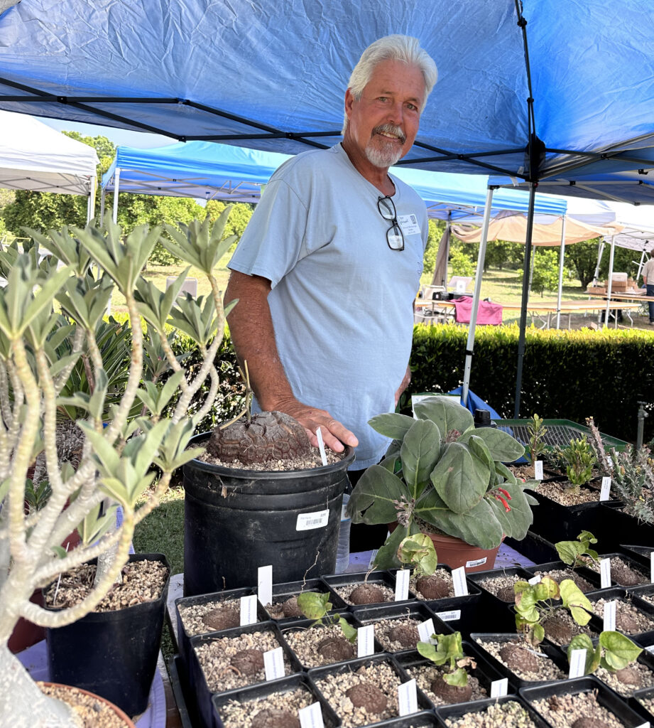 Peter selling his plants